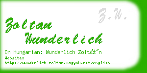 zoltan wunderlich business card